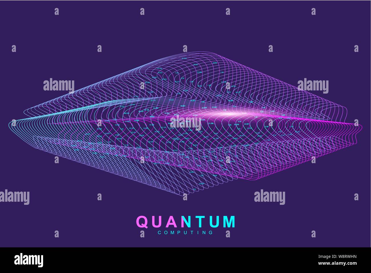 Quantum computing technology concept. Deep learning artificial ...