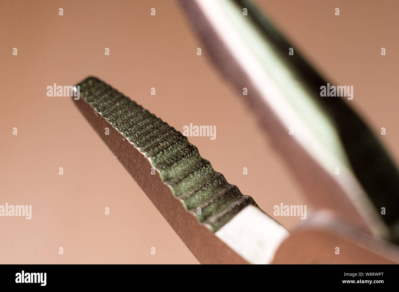 elements small foldable steel multitool, closeup, macro Stock Photo