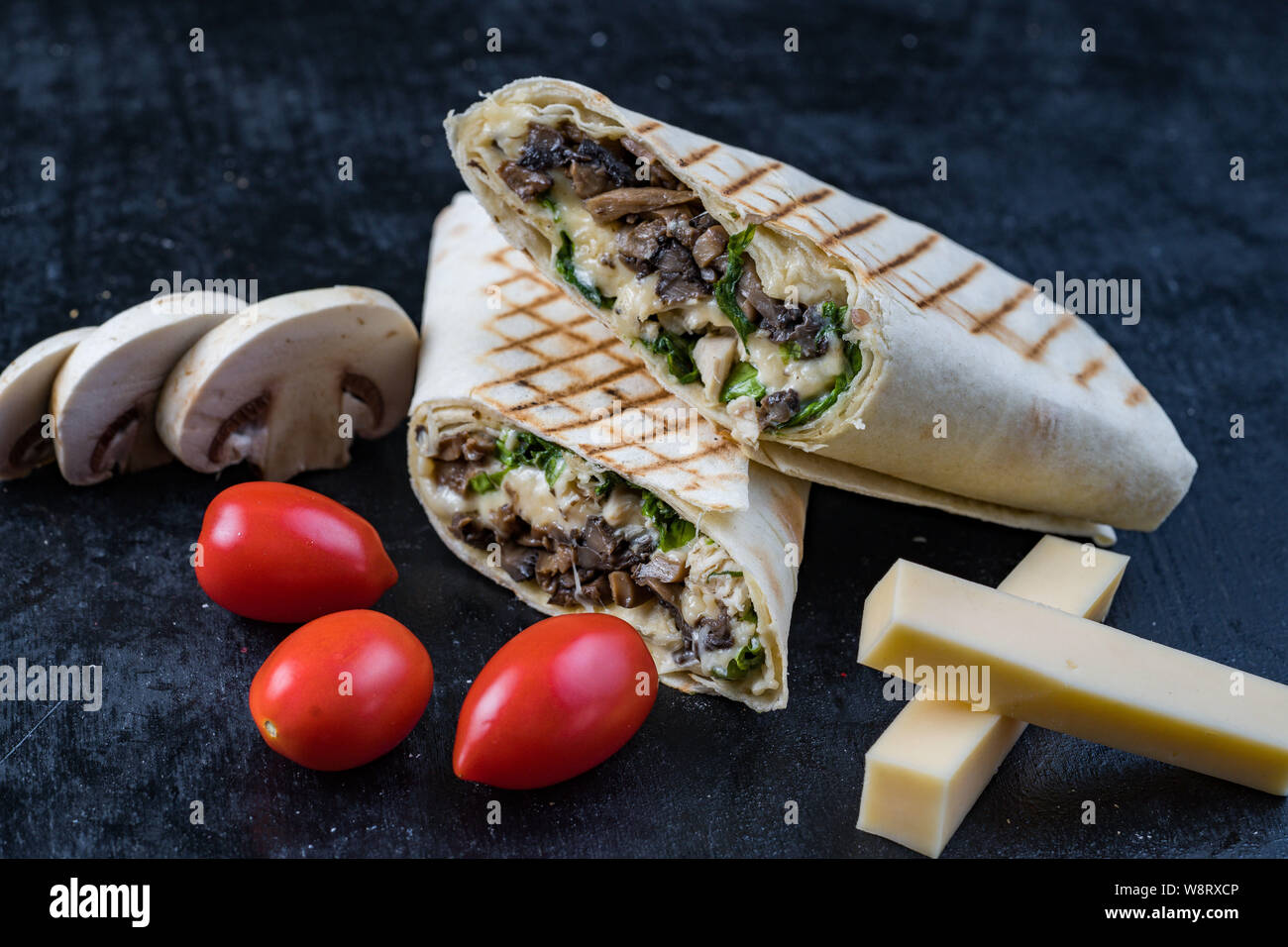 Shawarma sandwich gyroscope fresh roll of lavash Lavash chicken beef Shawarma falafel recipe tin