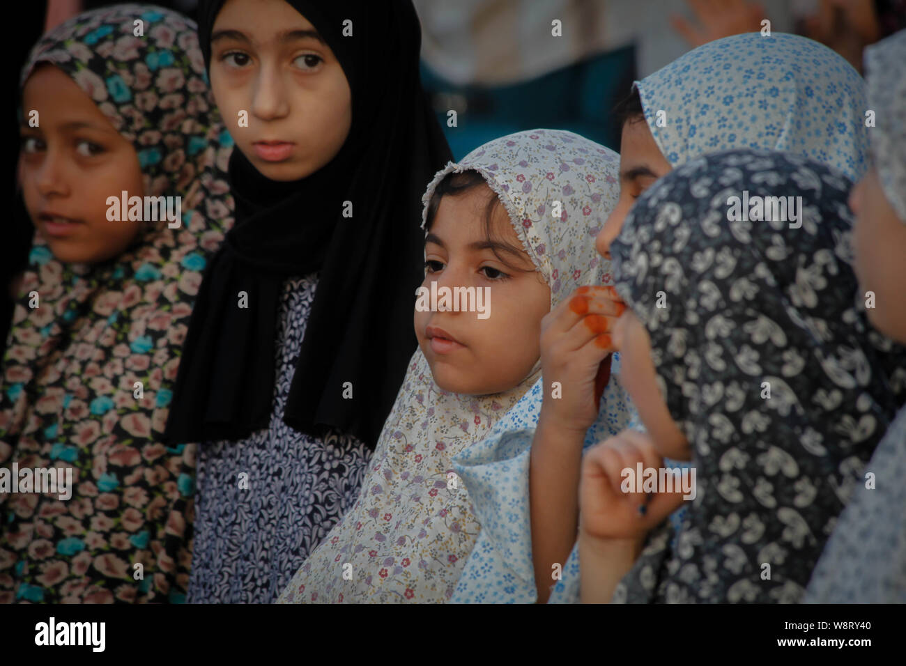 Muslims In Gaza Gaza, Palestine. 11th Aug, 2019. Palestinian Muslims attend a morning ...