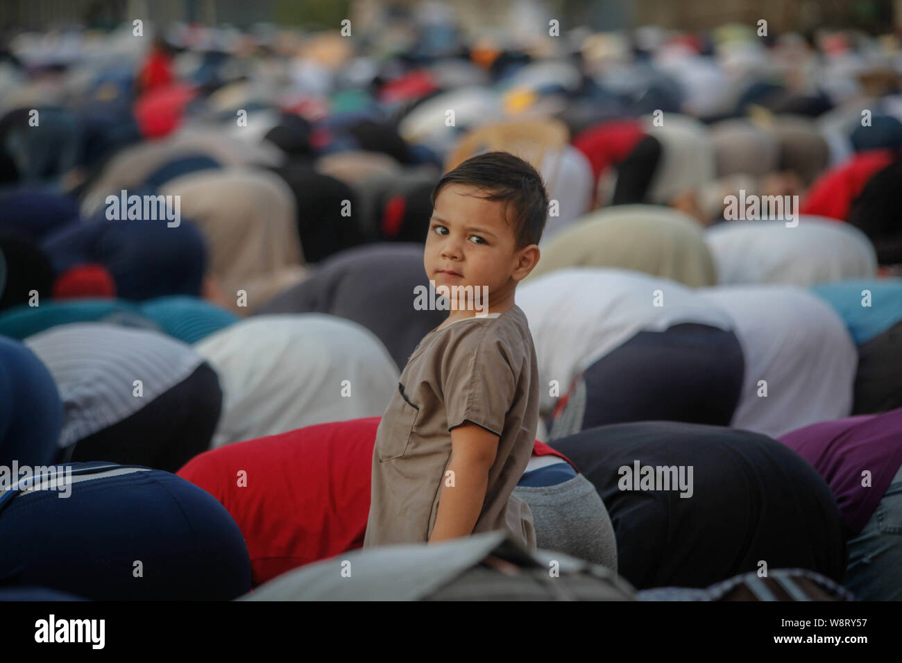 Muslims In Gaza Gaza, Palestine. 11th Aug, 2019. Palestinian Muslims attend a morning ...