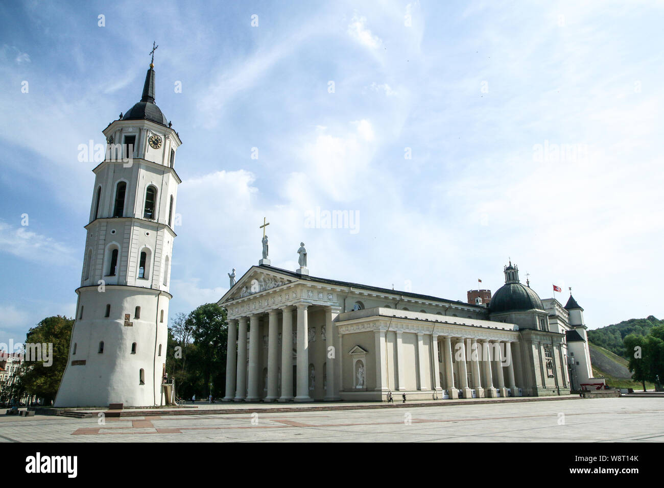 The 'Vilniaus katedra', the Vilnius cathedral in Lithuania. One of the main sights of the country. Stock Photo