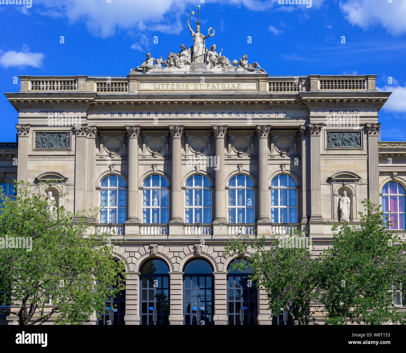 Palais Universitaire, University building, Neustadt district, Strasbourg, Alsace, France, Europe, Stock Photo