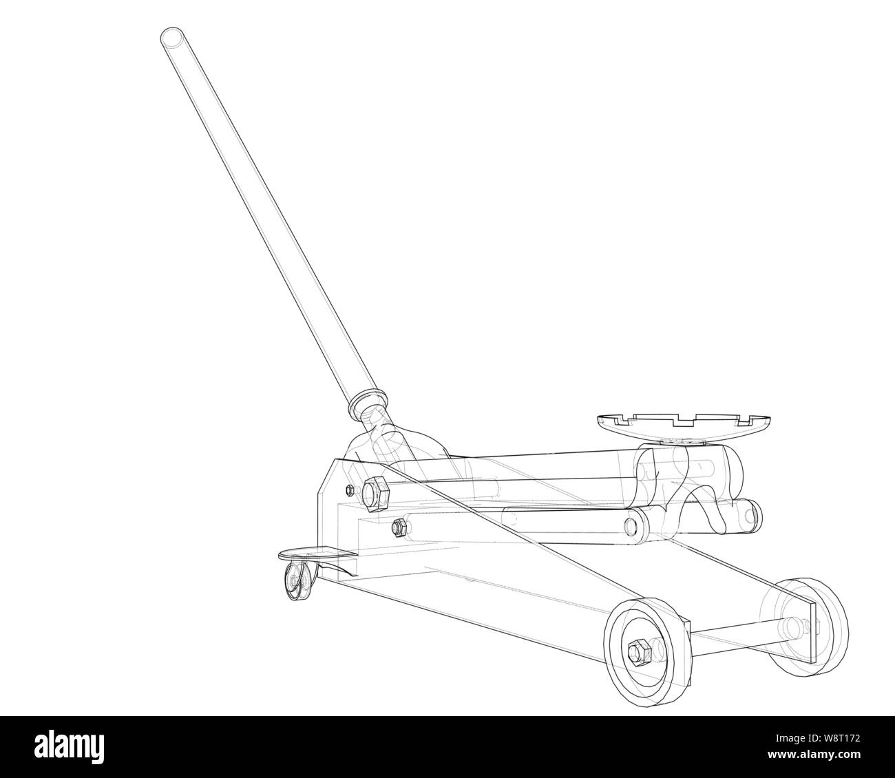 Outline Floor Car Jack. Vector Stock Vector Image & Art Alamy