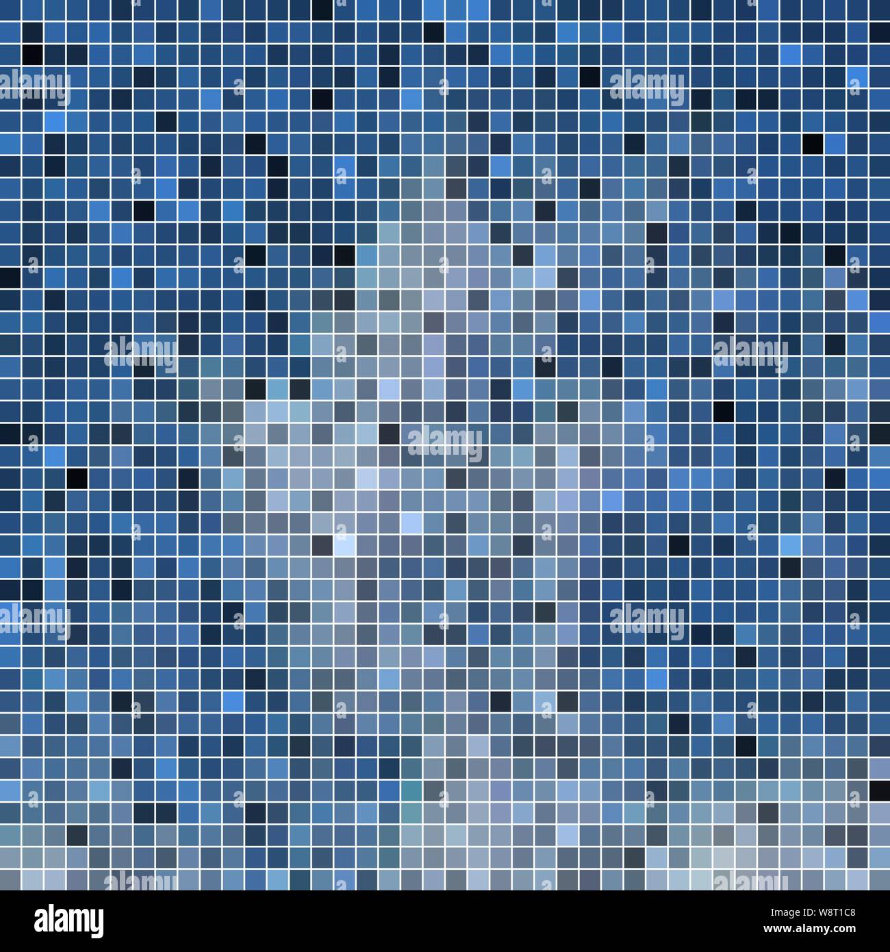 abstract vector square pixel mosaic background - blue Stock Vector ...