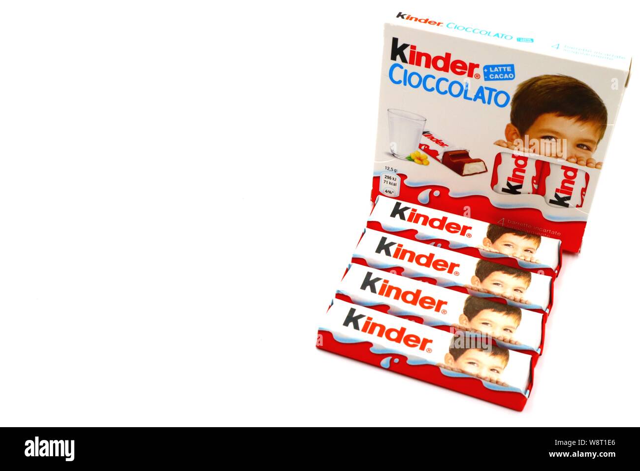 Kinder Chocolate Bars. Kinder is a brand of products made in Italy by