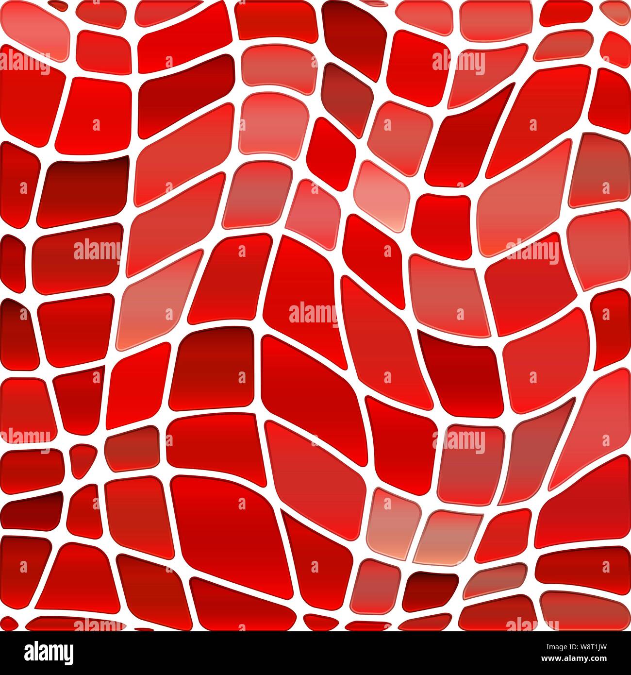 abstract vector stained-glass mosaic background - bright red Stock ...