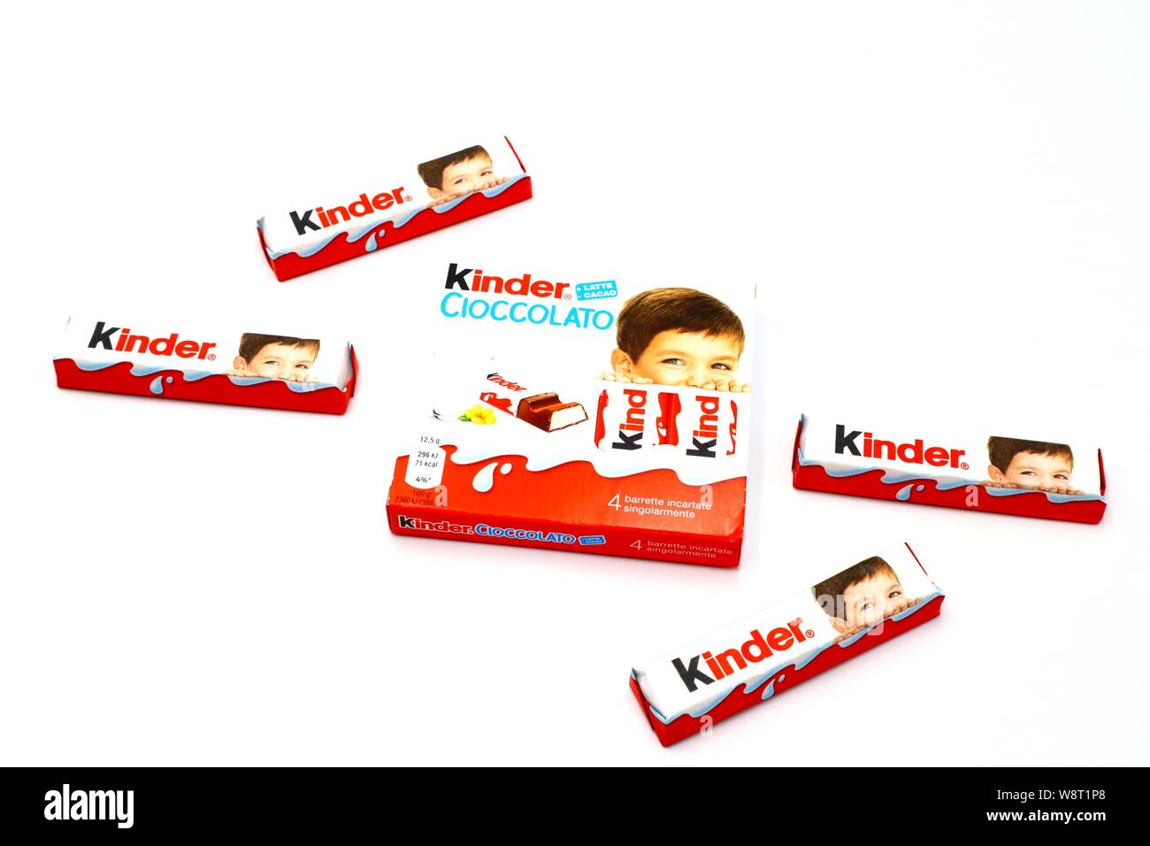 Kinder Chocolate Bars. Kinder is a brand of products made in Italy by