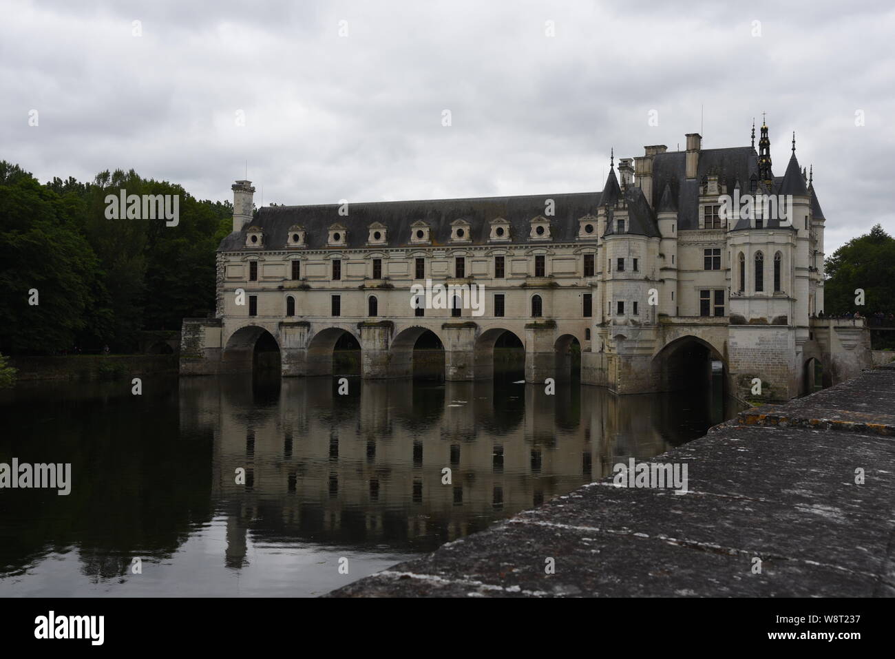 The Château de Chenonceau is a French château spanning the River Cher in the Indre-et-Loire département of the Loire Valley in France Stock Photo