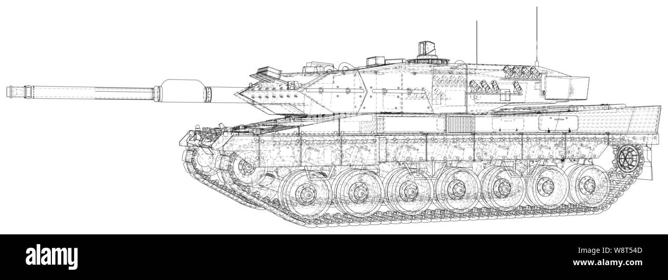 Military machine. EPS10 format. Vector created of 3d Stock Vector