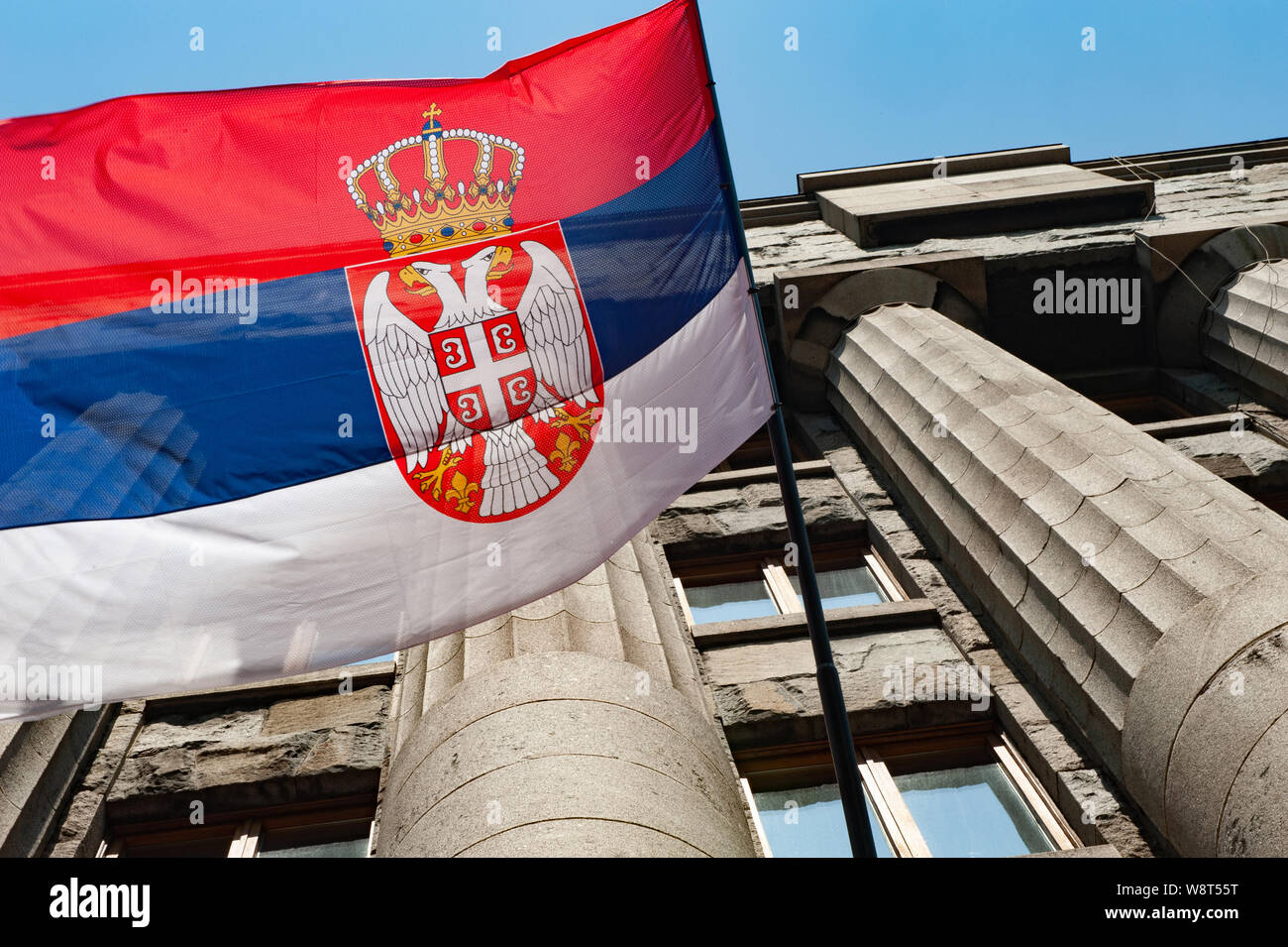 Serbian republic national flag hi-res stock photography and images - Alamy