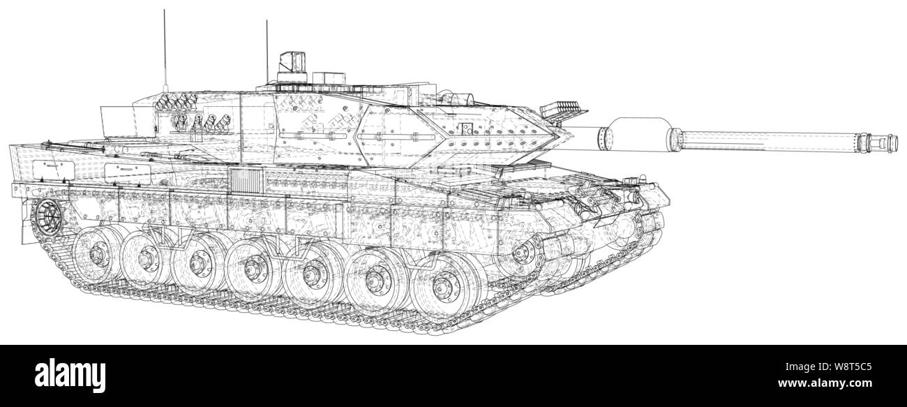 Military machine. EPS10 format. Vector created of 3d Stock Vector