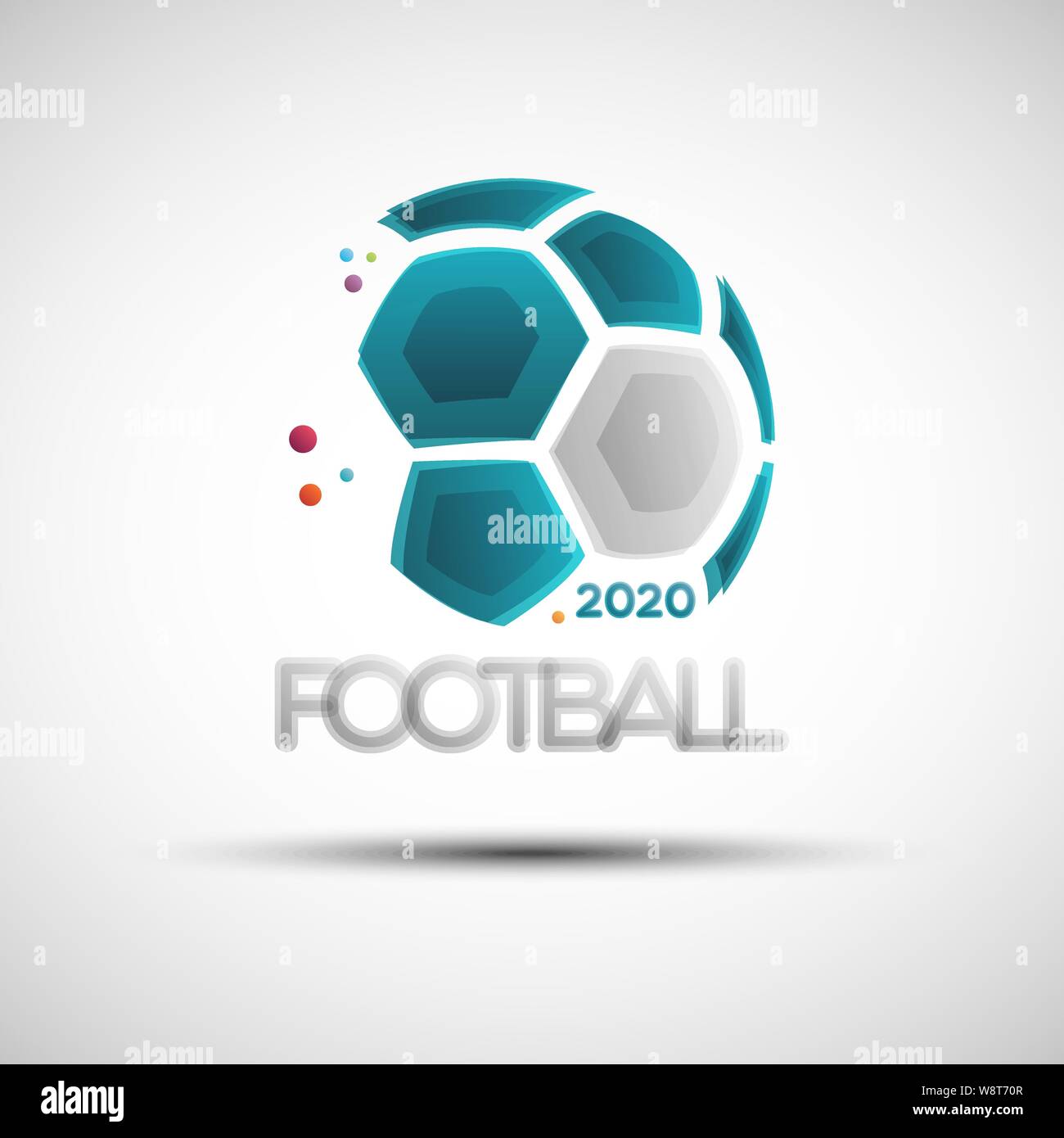 Football championship banner. Vector illustration of abstract soccer ball for your design Stock Vector