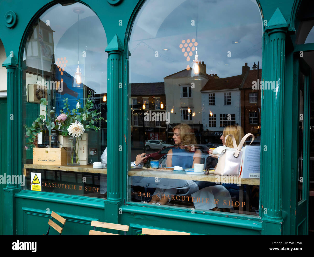 Fourteen Drops Café Charcuterie and Wine Bar in Yarm High Street Stock