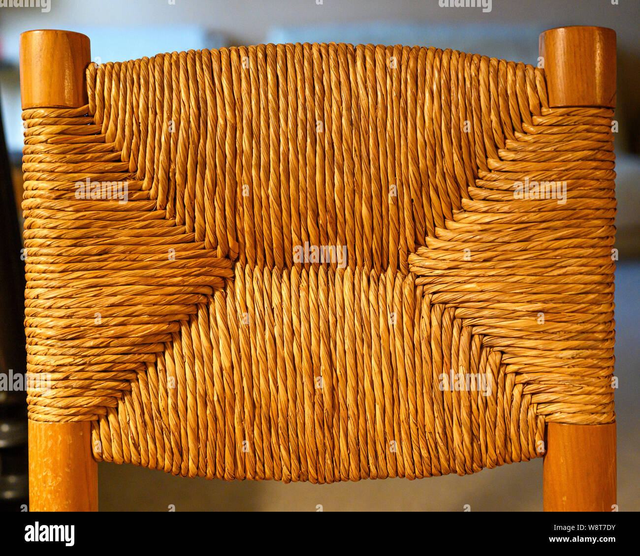 Straw chair’s back, France, Europe Stock Photo - Alamy