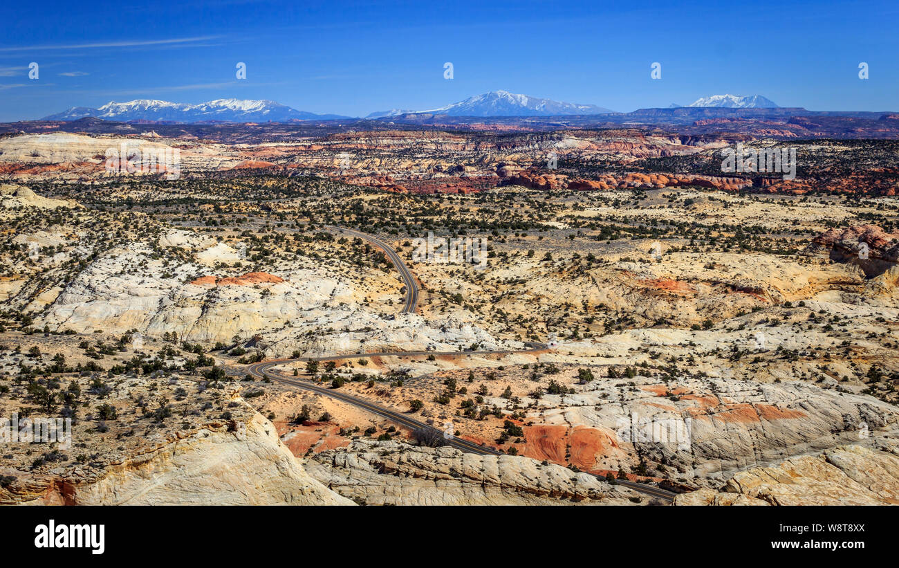 View over the stunning Grand Staircase Escalante National Monument Stock Photo