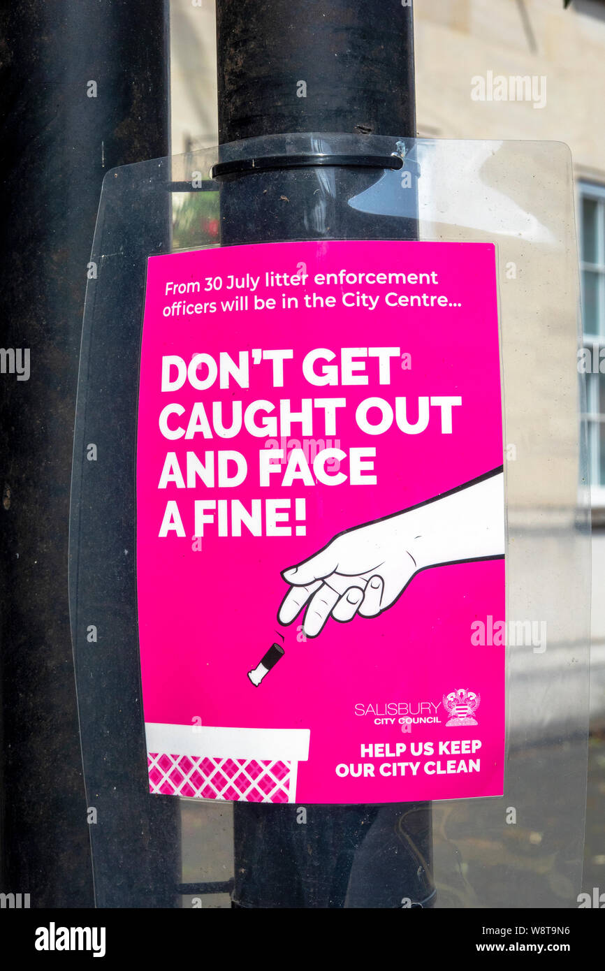 Anti littering campaign poster Stock Photo Alamy