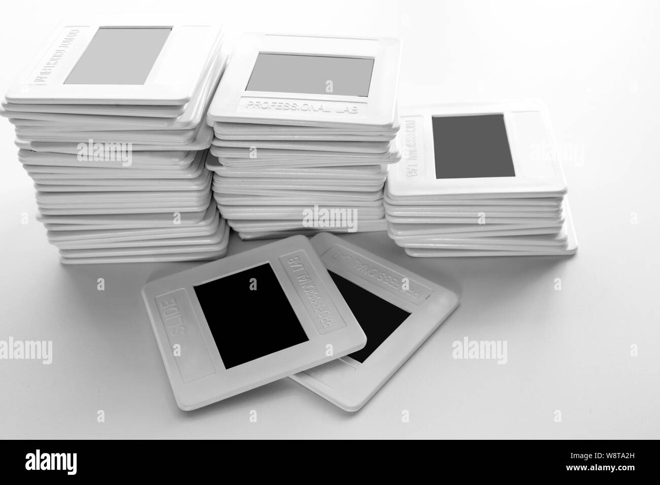 Set of old reversal film in the plastic frame Stock Photo Alamy