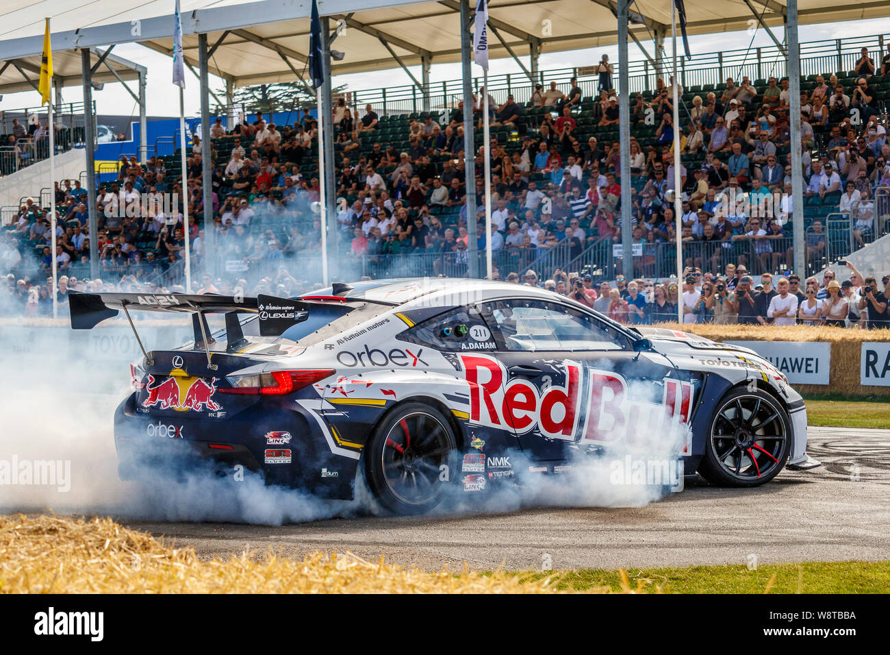 2018 Lexus RC F drift car with driver Ahmad Daham at the 2019 Goodwood Festival of Speed Sussex UK Stock Photo Alamy