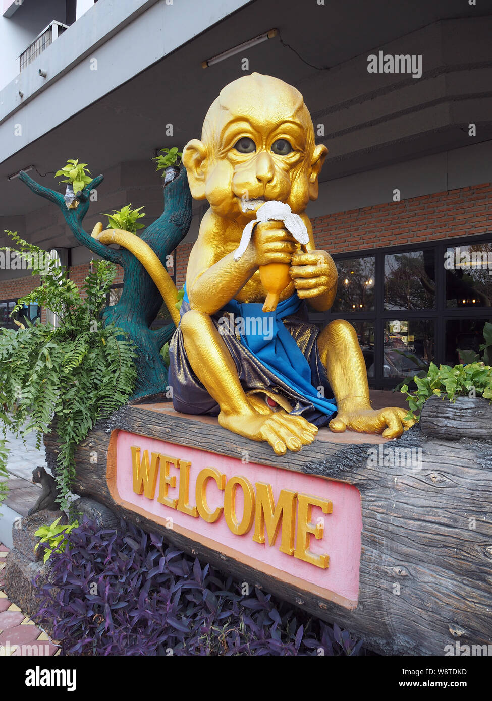 Monkey statue, Lopburi, Thailand, Asia Stock Photo Alamy