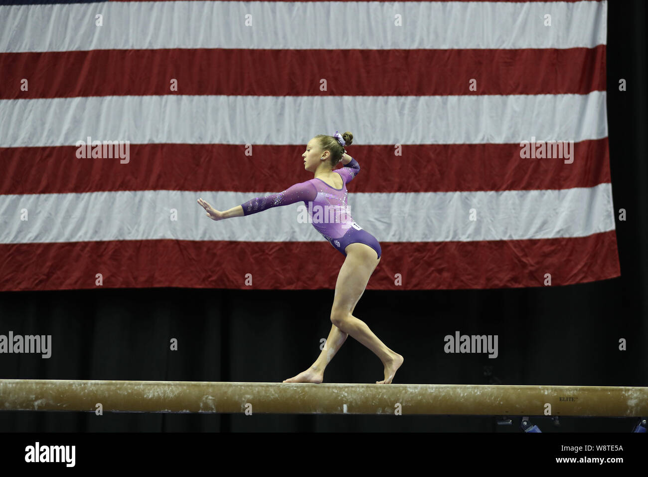 Katelyn Rosen August 9, 2019: Gymnast Katelyn Rosen competes during day one of the ...