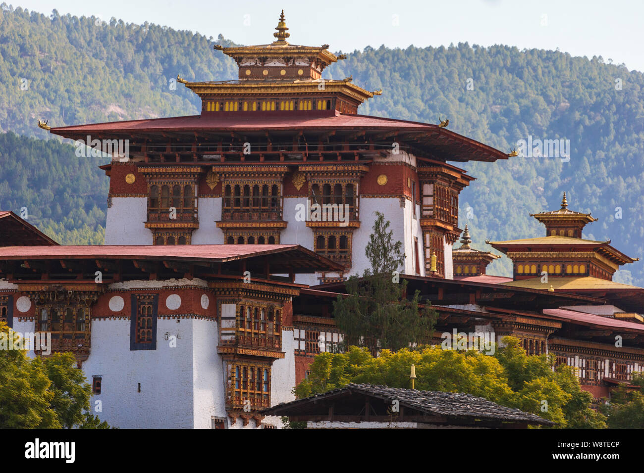 The famous Punakha Dzong in Bhutan Stock Photo