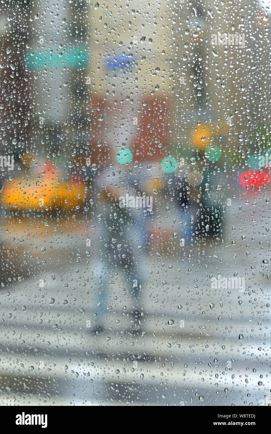 Heavy rain in New York City. United States Stock Photo Alamy