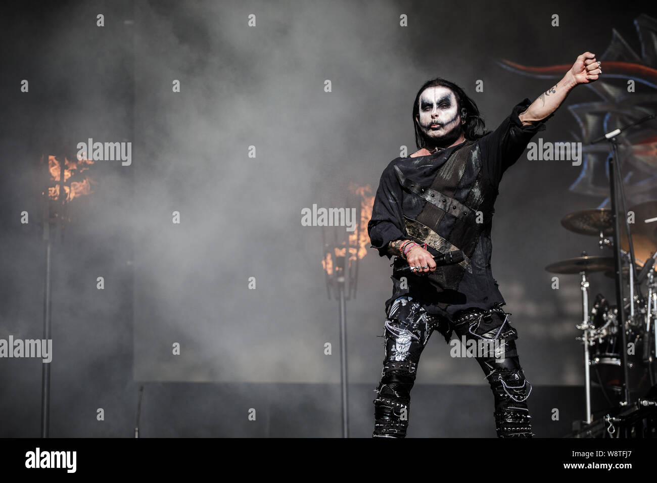 Cradle Of Filth perform live on stage at Bloodstock Open Air Festival, UK, 11th Aug, 2019. Stock Photo