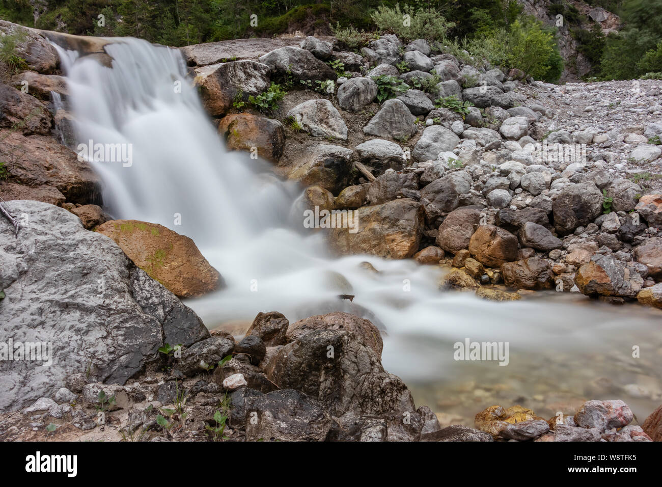 Waterfall in Stoissengraben in Austria Stock Photo