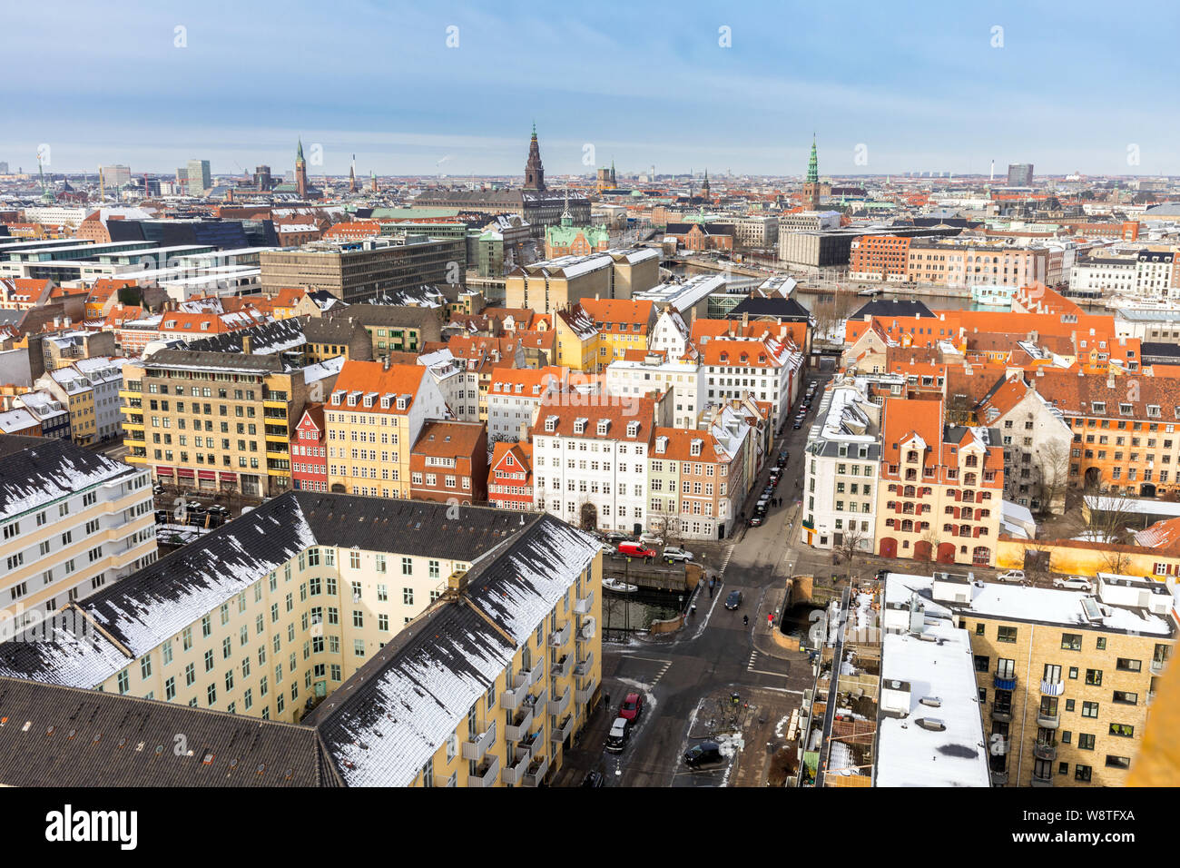 Aerial view of Copenhagen cityscape downtown Stock Photo Alamy
