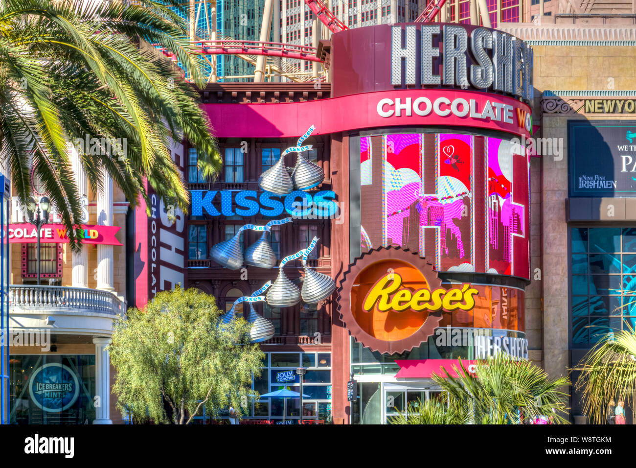 LAS VEGAS, NV/USA - FEBRUARY 14, 2016: Hershey's Chocolate World at New York-New York hotel and casino.  Hershey's Chocolate World is a candy and gift Stock Photo