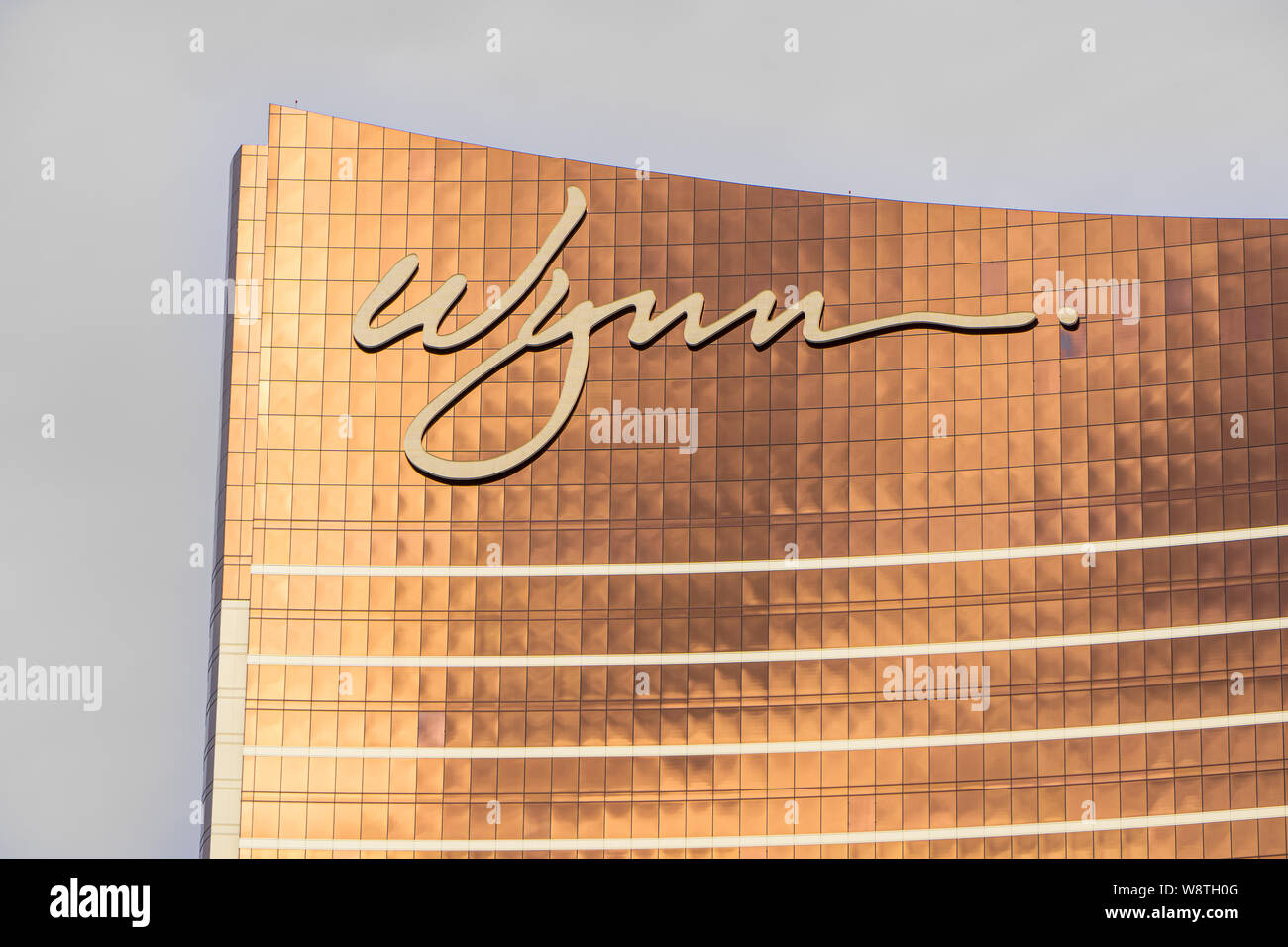 LAS VEGAS, NV/USA - FEBRUARY 14, 2016: Wynn Las Vegas luxury resort and casino located on the Las Vegas Strip. The Wynn is named after casino develope Stock Photo