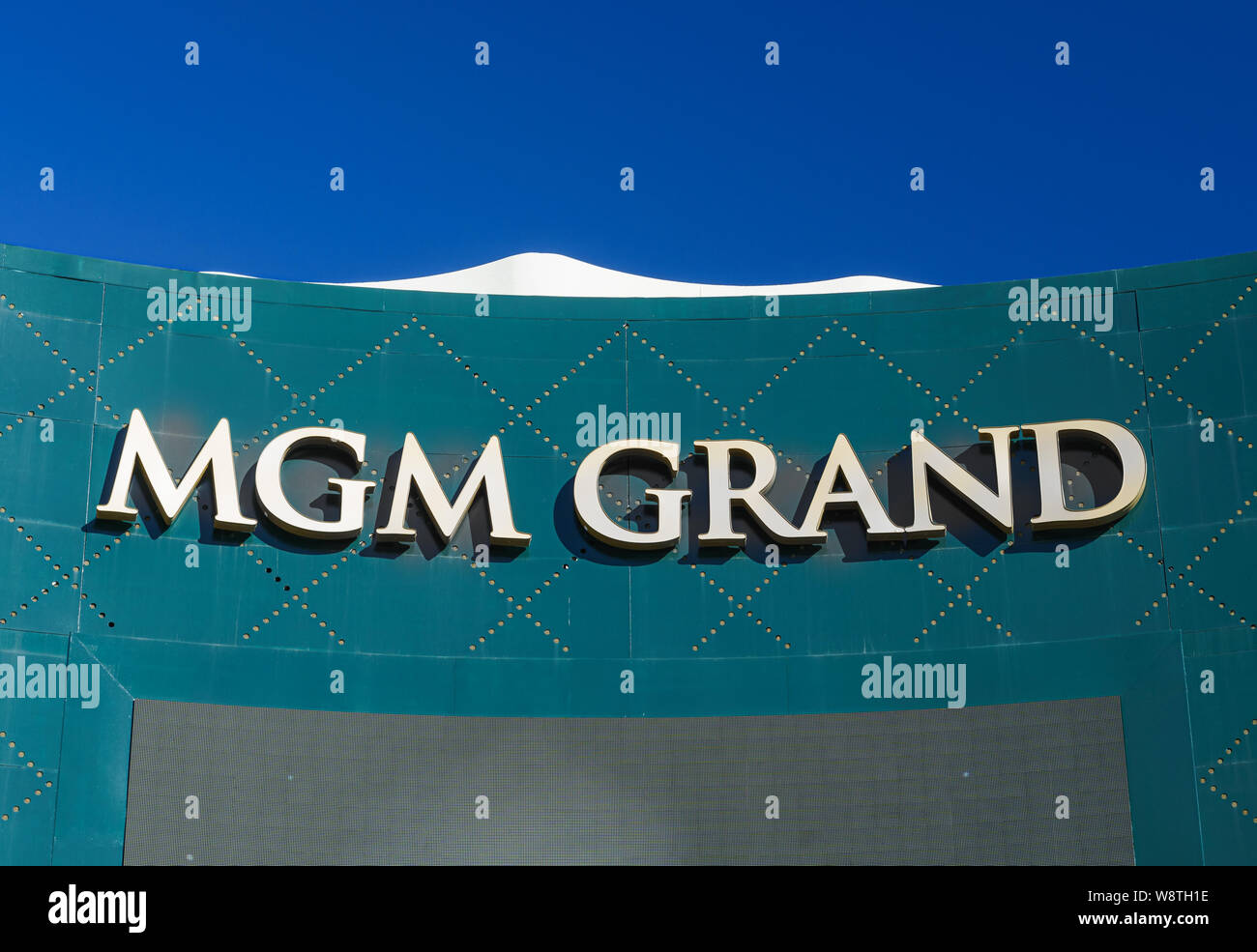 LAS VEGAS, NV/USA - FEBRUARY 14, 2016:MGM Grand Las Vegas Hotel and Casino. The MGM Grand Las Vegas is a hotel casino located on the Las Vegas Strip. Stock Photo