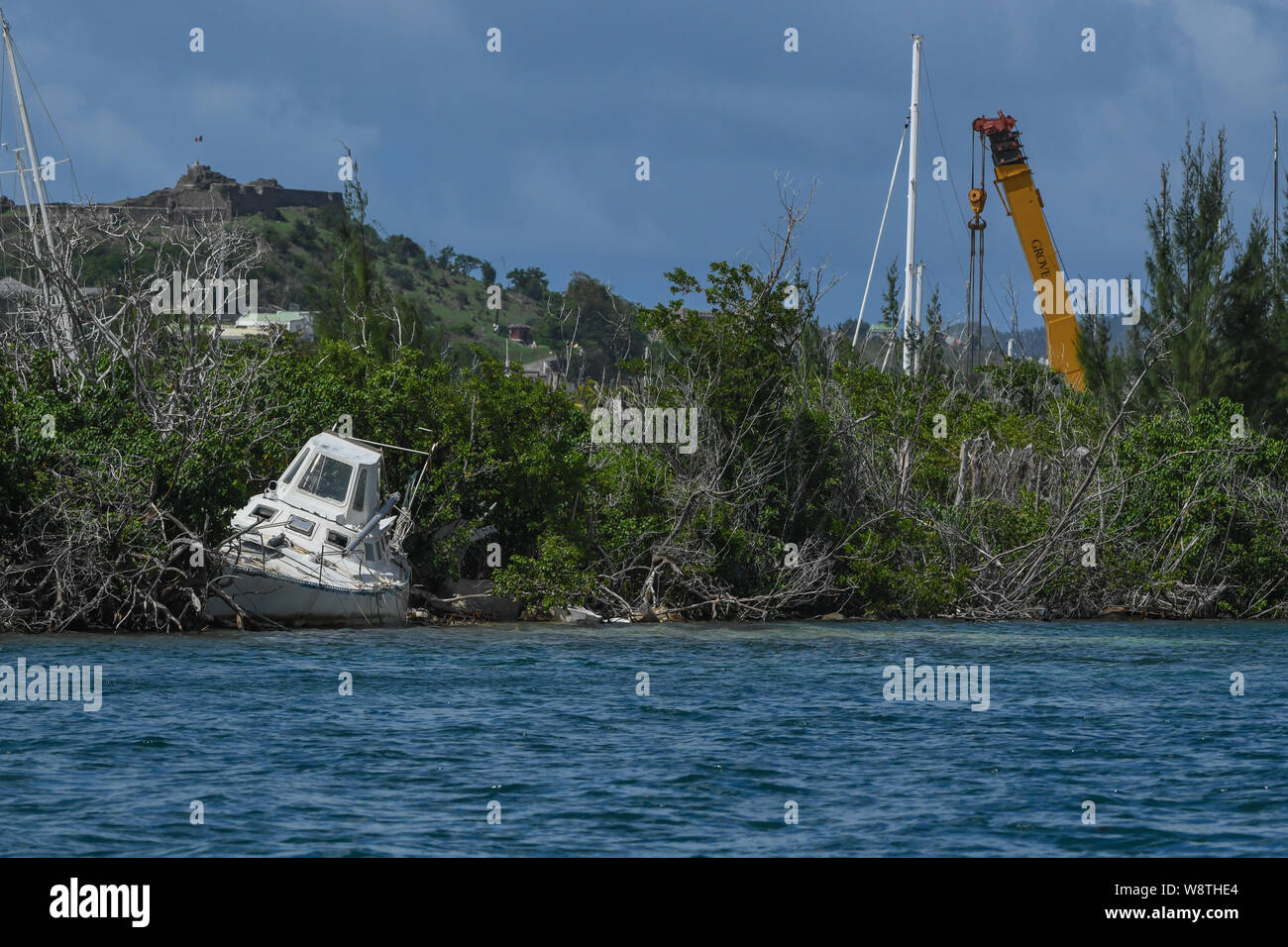 Hurricane Irma damage and aftermath Sint Maarten island Saint Maarten storm damage St