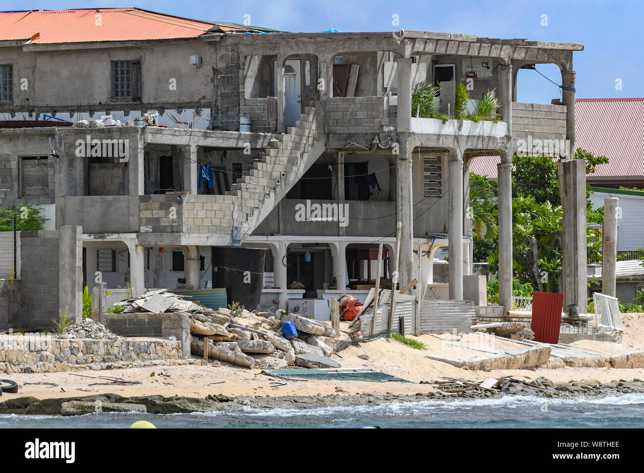 Hurricane Irma damage and aftermath Sint Maarten island Saint