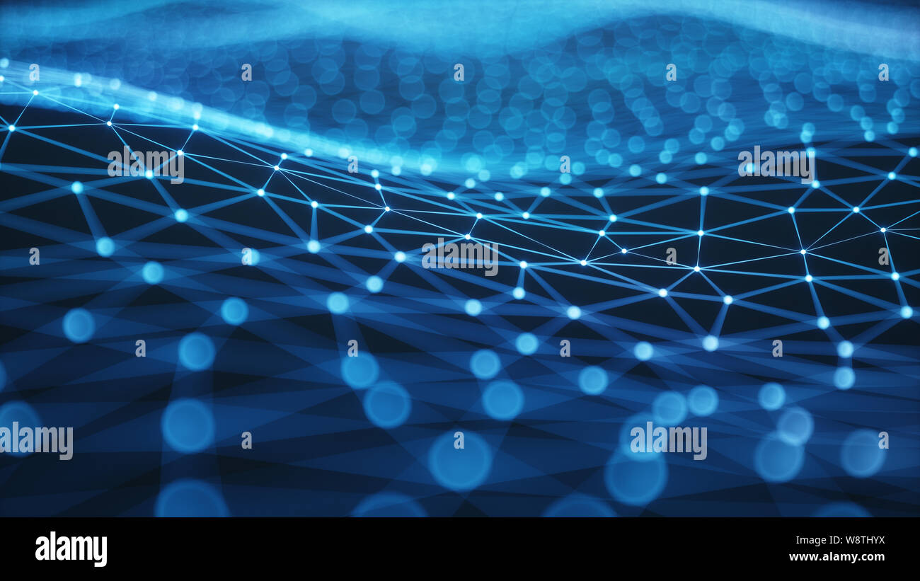 Internet connection technology concept. Cloud computing, neural  communications of a supercomputer. Background from triangles connecting  dots and lines Stock Photo - Alamy