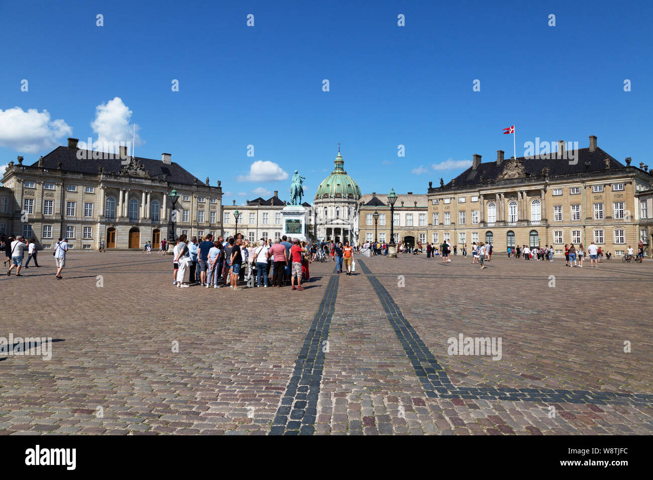 Amalienborg Palace Copenhagen city centre, Denmark - 17th century palace, home to the Danish Royal Family; Copenhagen Denmark Scandinavia Europe Stock Photo