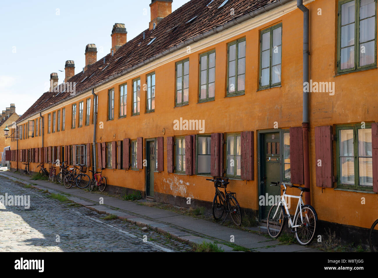 Kastellet Copenhagen Denmark - Old buildings in the Kastellet area, Copenhagen Denmark Scandinavia Stock Photo