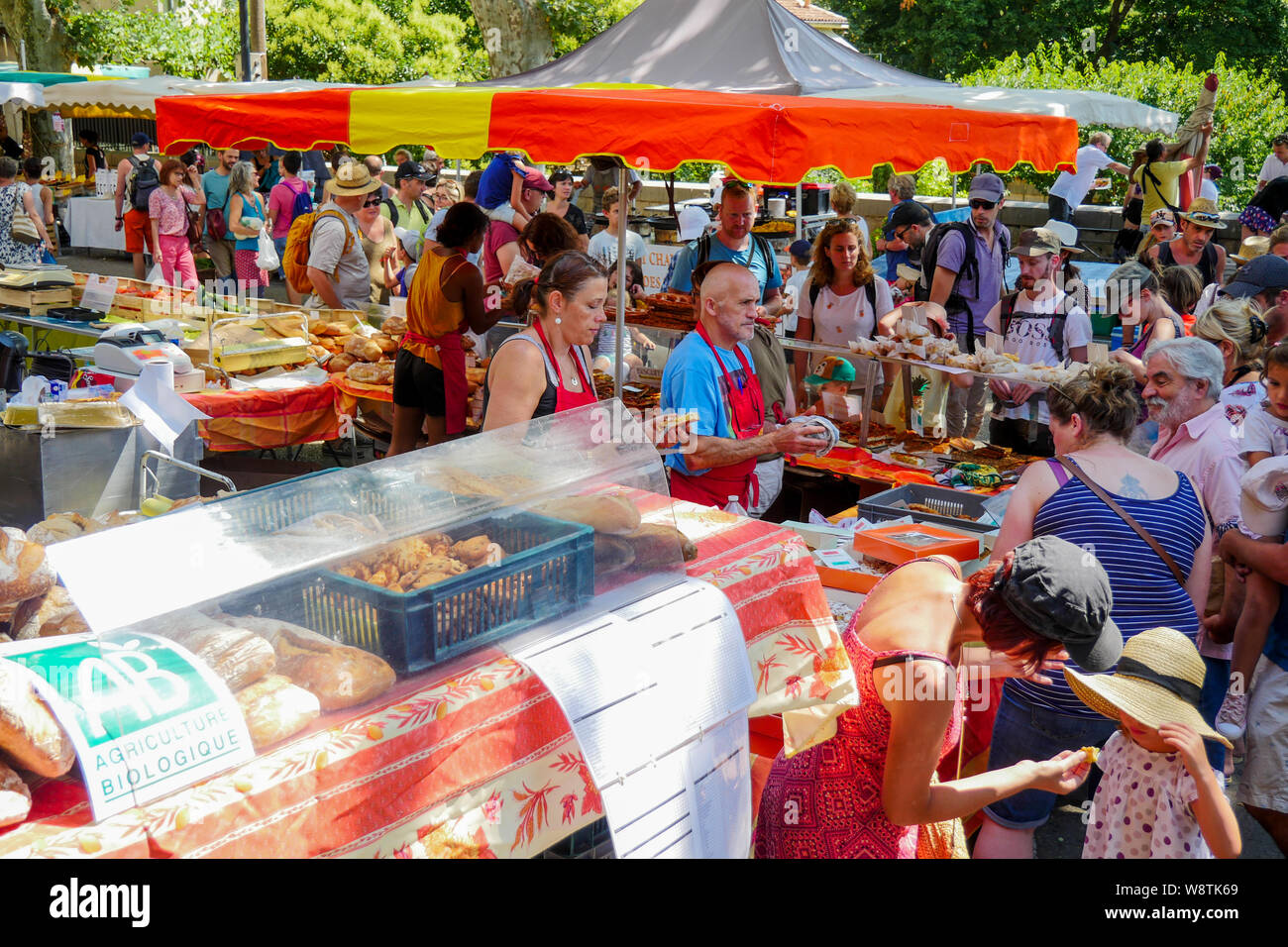 Market, SaintJean du Gard, Gard, France Stock Photo Alamy