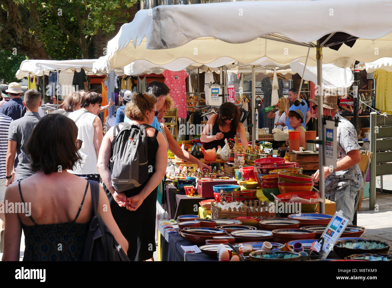 Market, SaintJean du Gard, Gard, France Stock Photo Alamy
