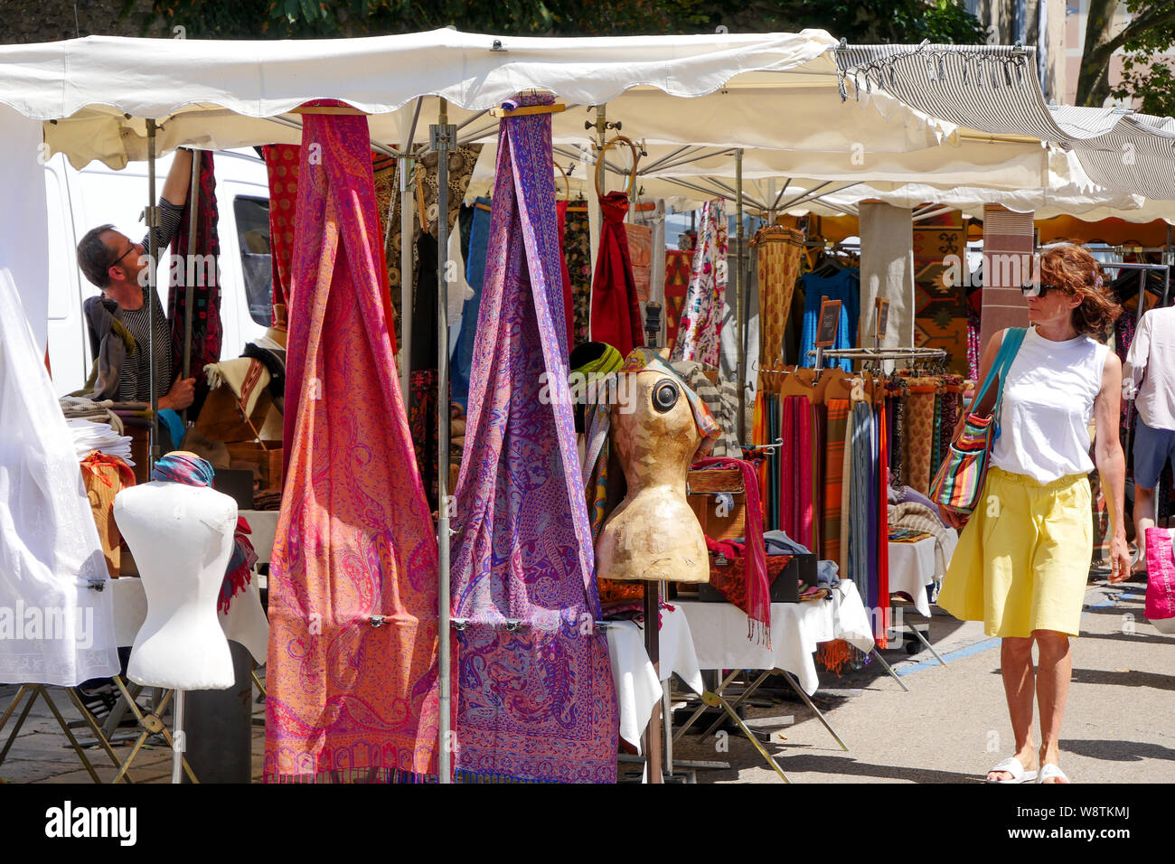 Market, SaintJean du Gard, Gard, France Stock Photo Alamy