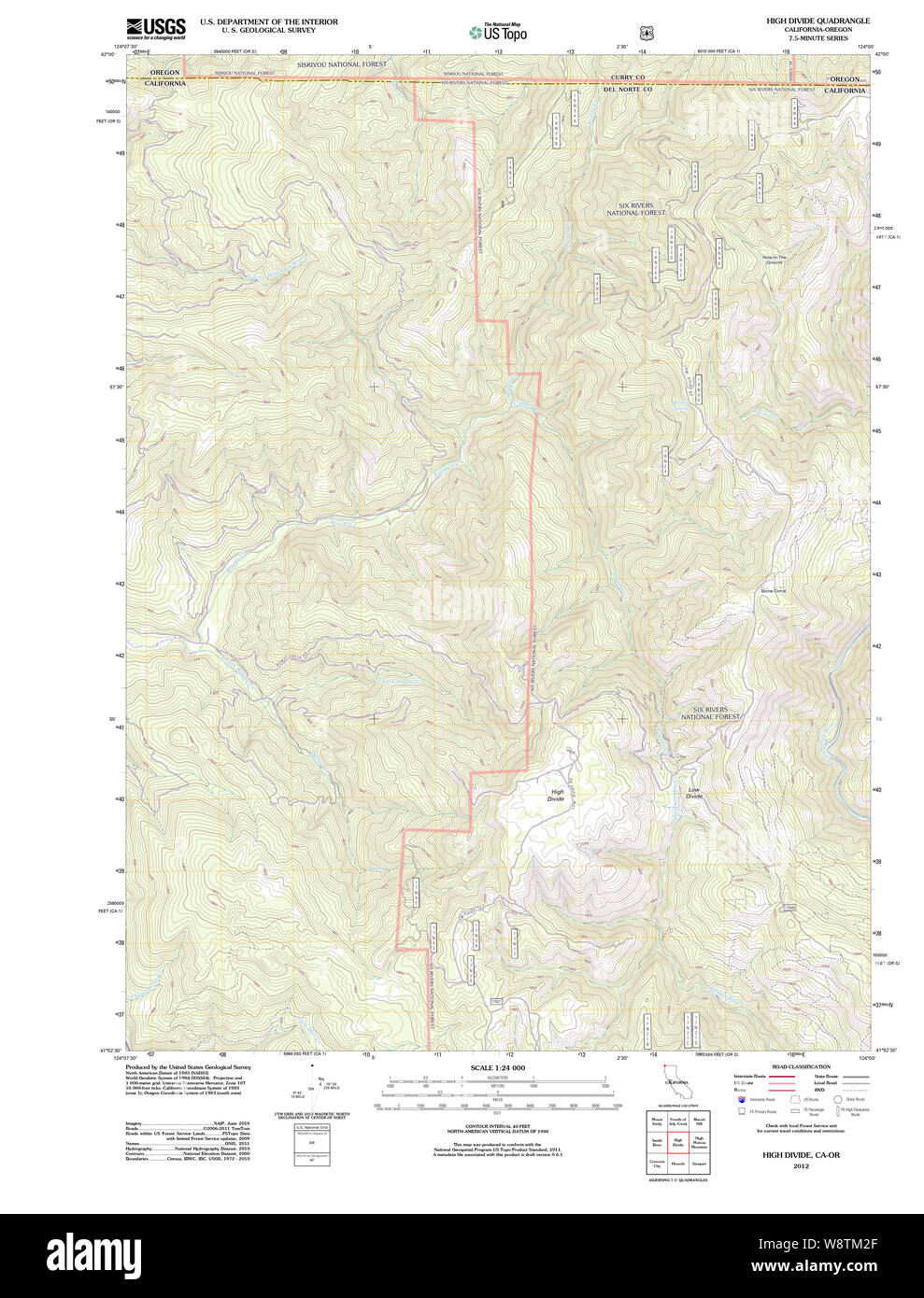 Map united states divide hi-res stock photography and images - Alamy