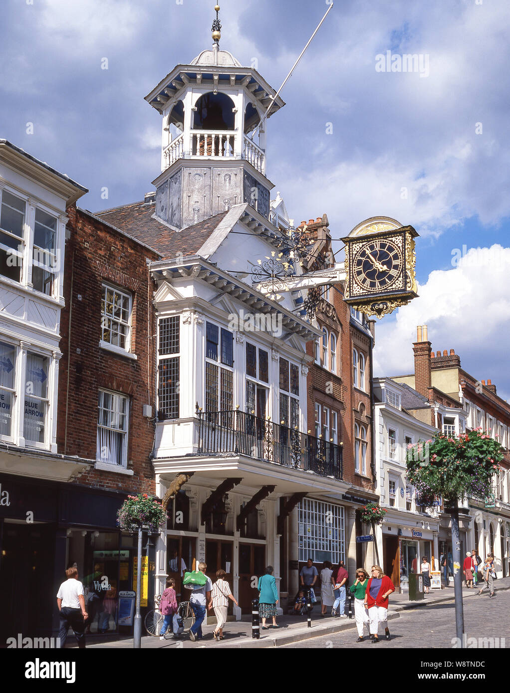 14th century Guildhall, High Street, Guildford, Surrey, England, United Kingdom Stock Photo