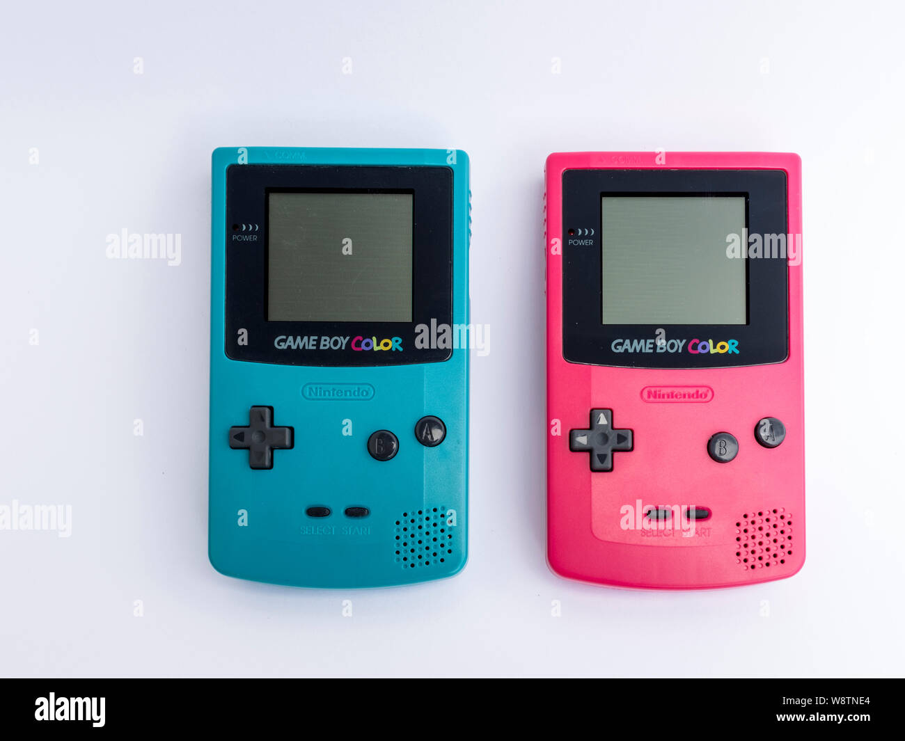Nintendo Game Boy Color in two colours Stock Photo