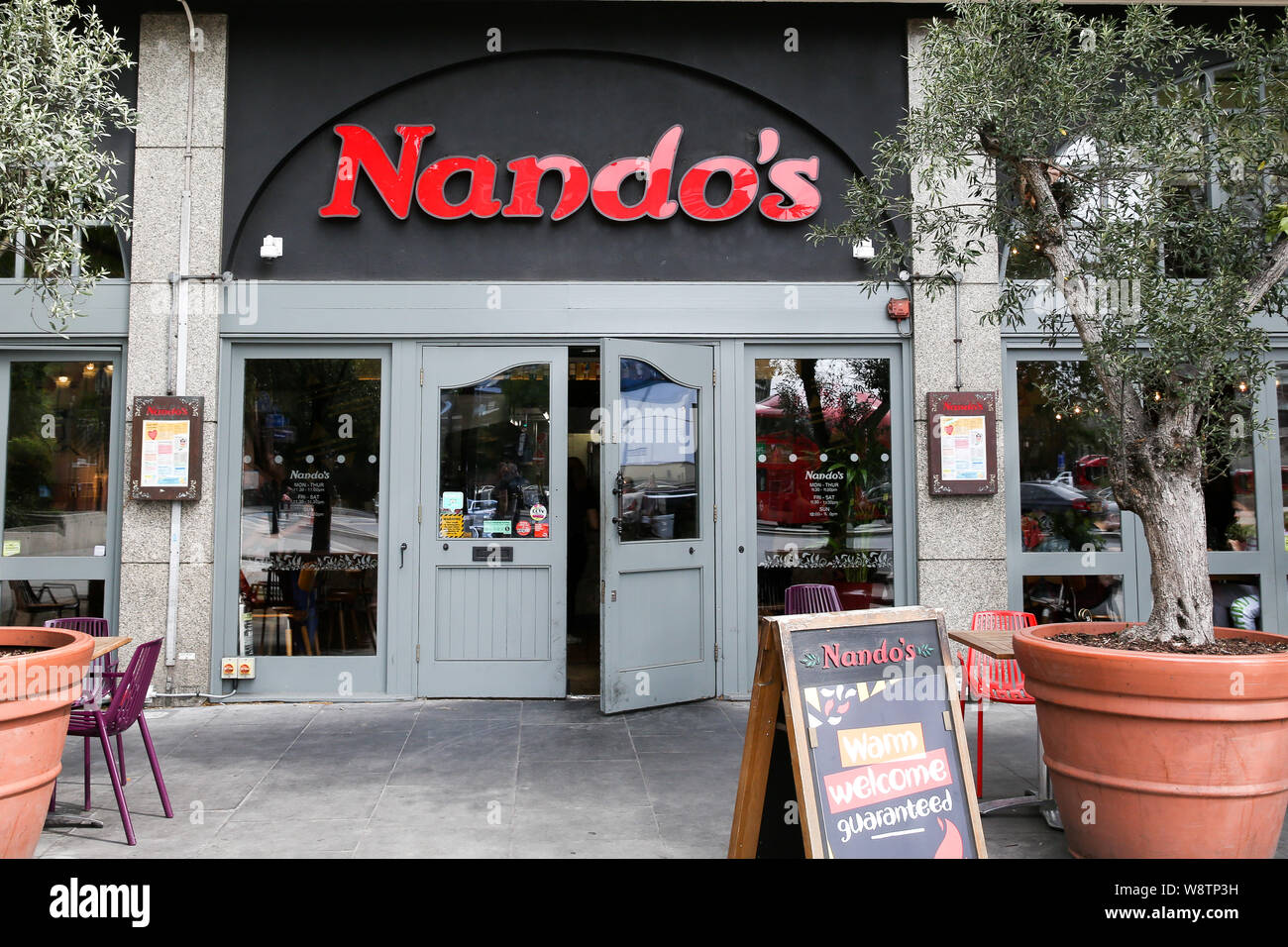 August 11 2019 London United Kingdom A Branch Of Nando S Is Seen In Central London Nando S Is A South African Restaurant Chain Specialising In Peri Peri Style Chicken Dishes Credit Image C Steve