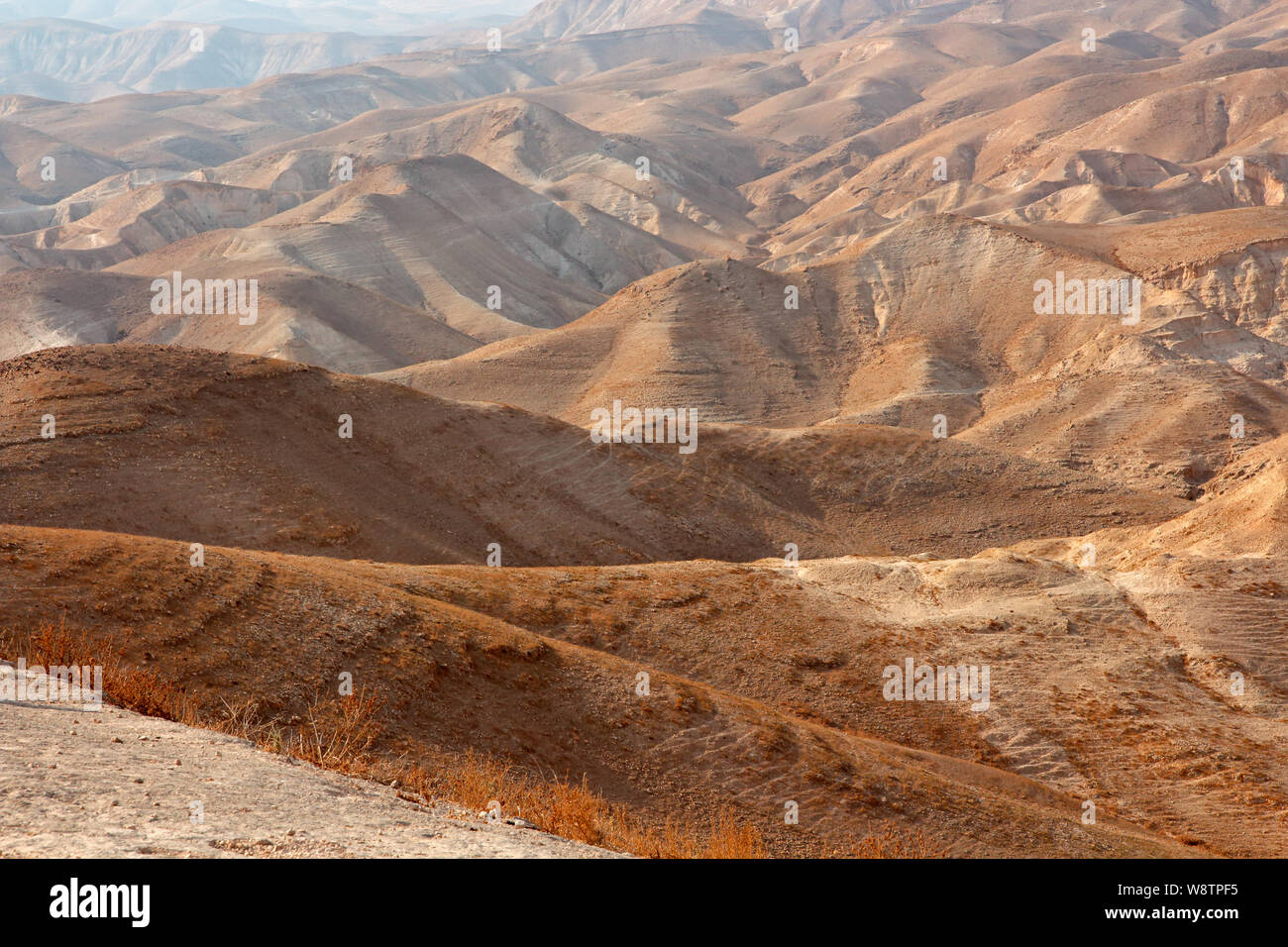 Scenic mountainous Judean desert landscape near Jericho, Israel Stock Photo