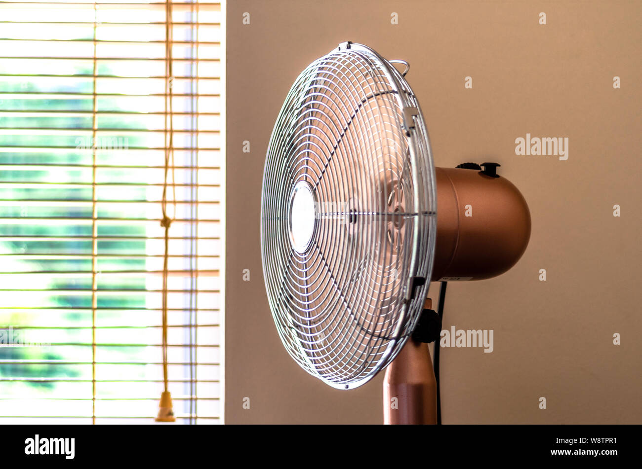 A cooling fan indoors Stock Photo