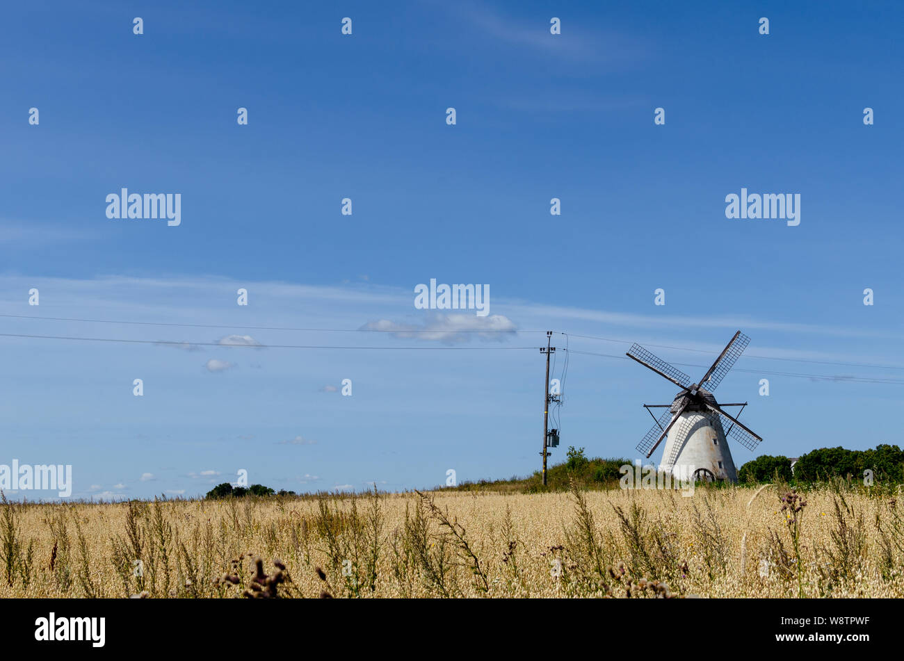 Seidla Manor windmill, a Dutch type windmill in Albu, Estonia Stock Photo