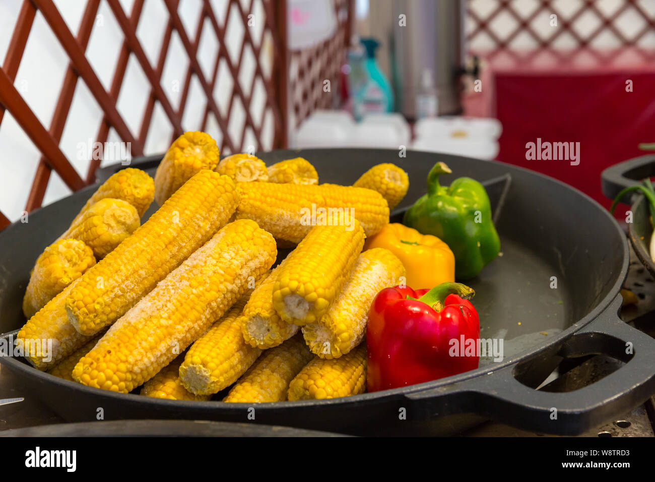 Steamed corn cobs cooking, Stock Photo Alamy