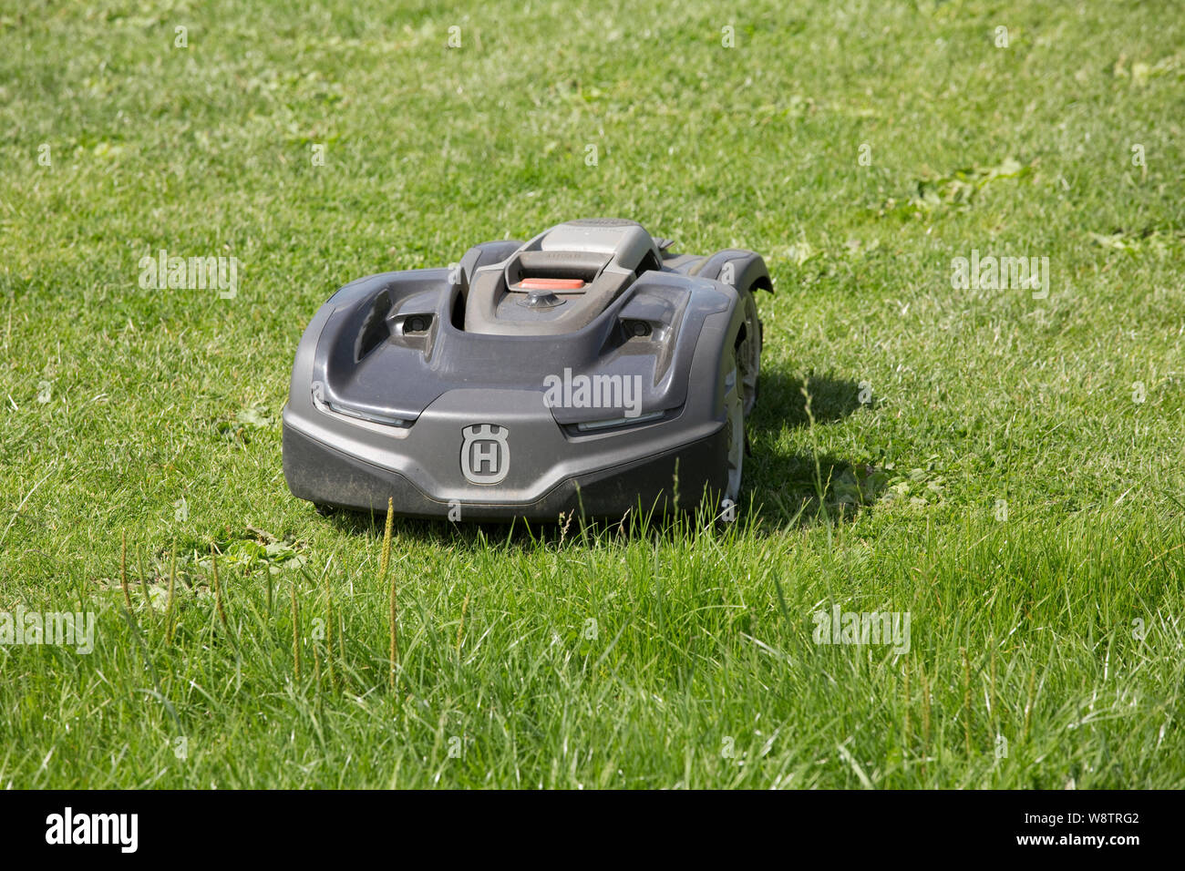 Husqvarna 535 AWD Robotic Cordless Commercial Automower Stock Photo